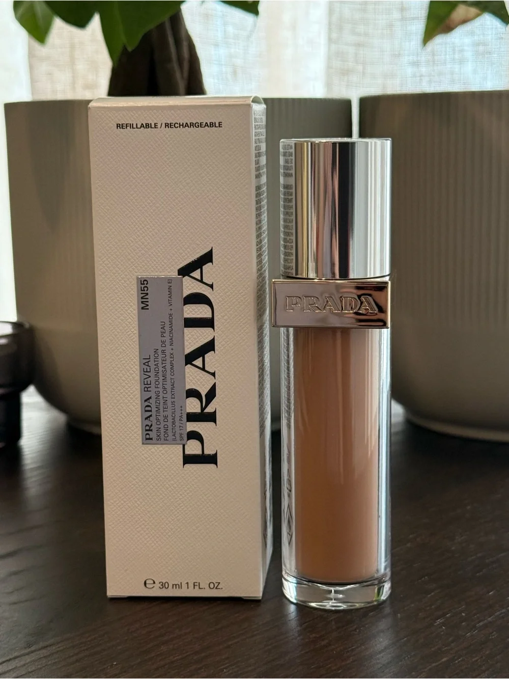 Prada Reveal Skin Optimizing Foundation | MN55 |Full Size |NIB✨